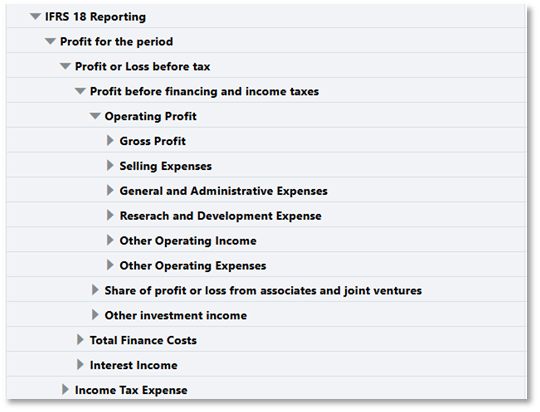 IFRS 18 alternate structure